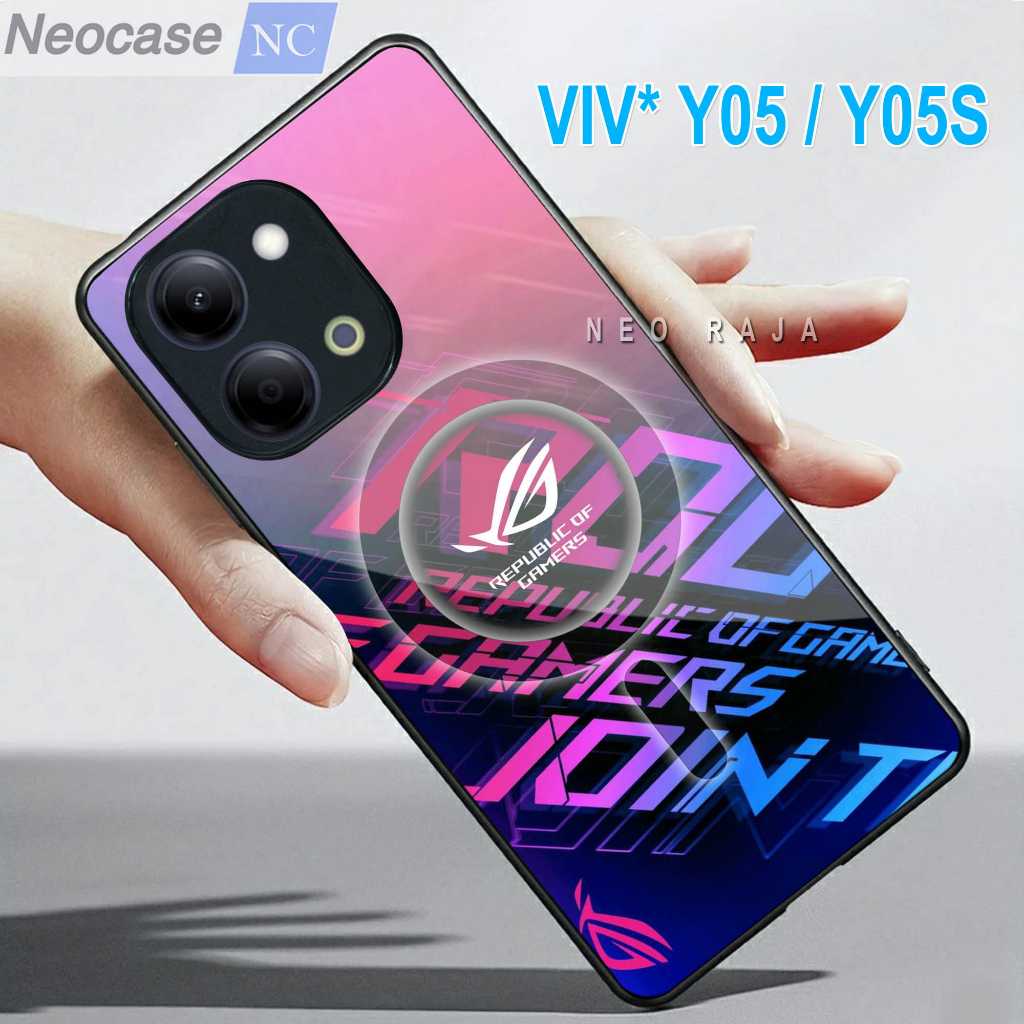 SoftCase Glass Kaca VIVO Y05 / Y05S - Casing HPVIVO Y05 / Y05S Case HP Y05 - N123