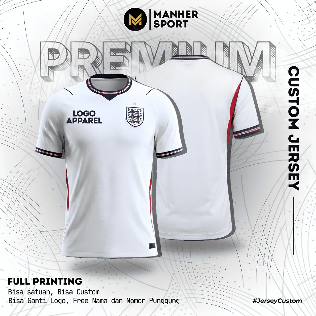 ENGLAND ENGLAND 2026 FULL PRINTING JERSEY