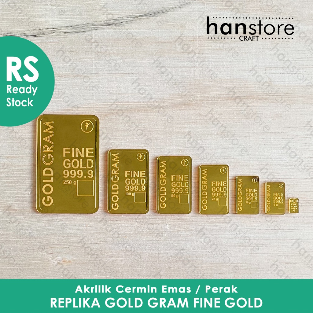 REPLIKA RS Replica GOLD GRAM / FINE GOLD Precious Metal Gold 25 gr - 1 gr สําหรับสินสอดทองหมั้น / An