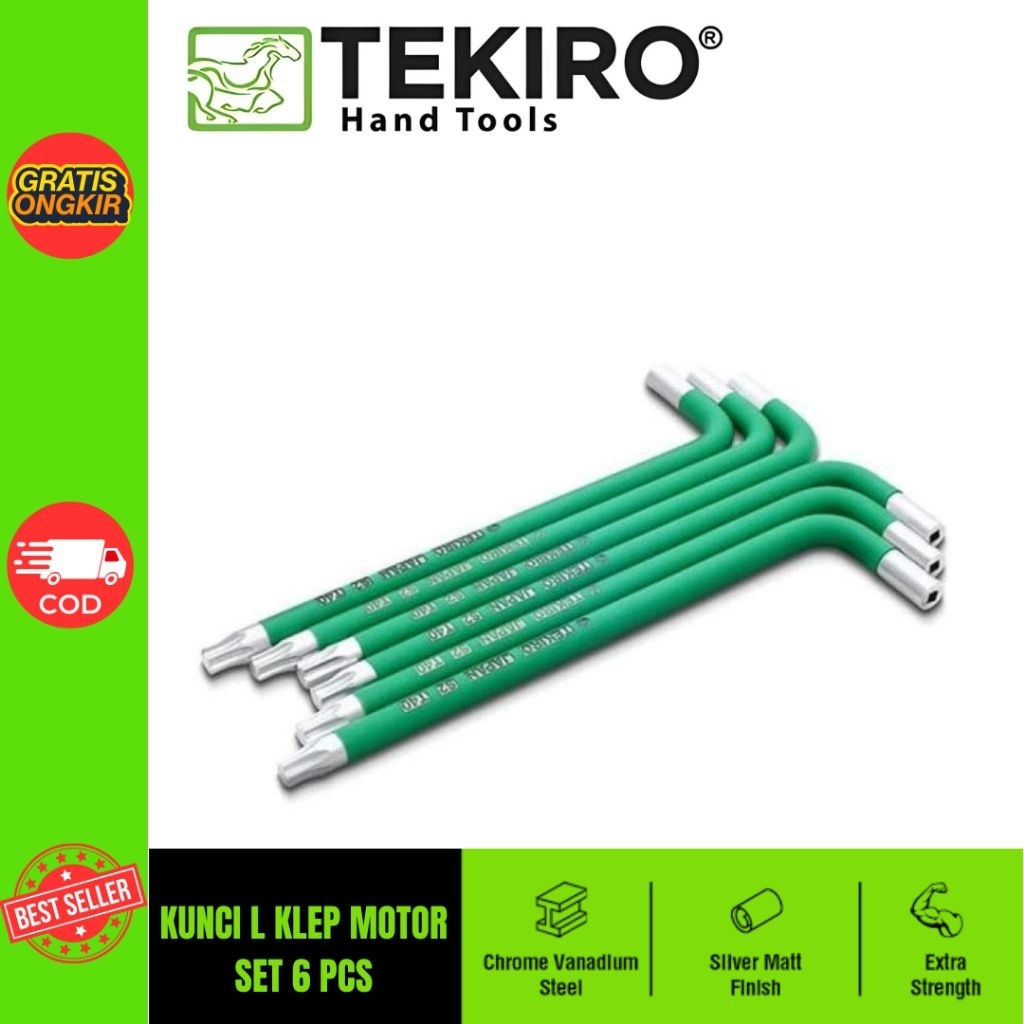 TEKIRO ชุดประแจวาล์วรถจักรยานยนต์ 6 ชิ้น T40 ประแจปรับวาล์ว