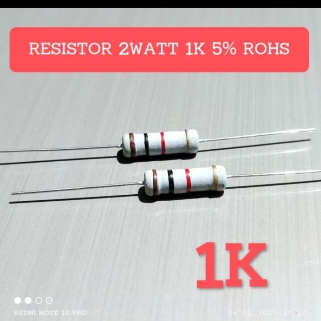 (10 ชิ้น) ตัวต้านทาน ROHS 2W 1K 5%