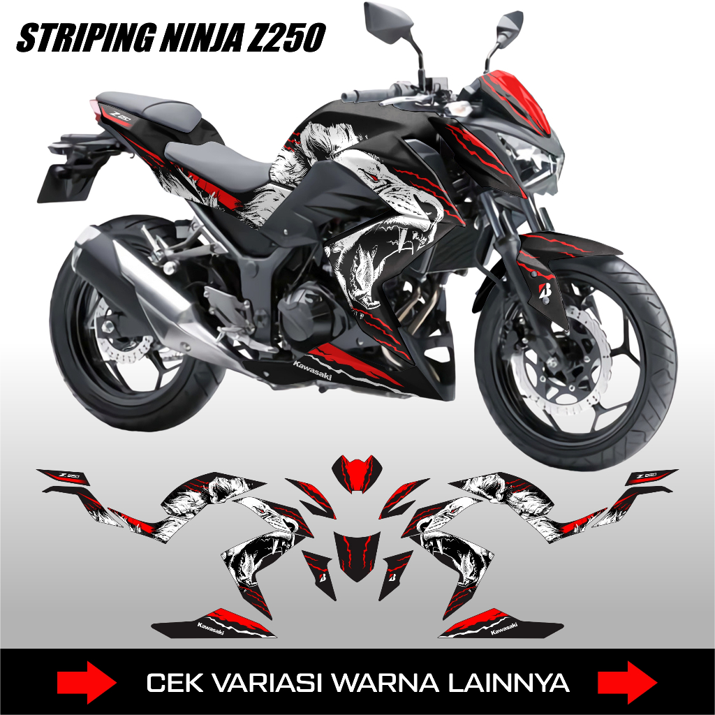 สติ๊กเกอร์ NINJA Z250 STRIPING / KAWASAKI NINJA Z 250 DECAL