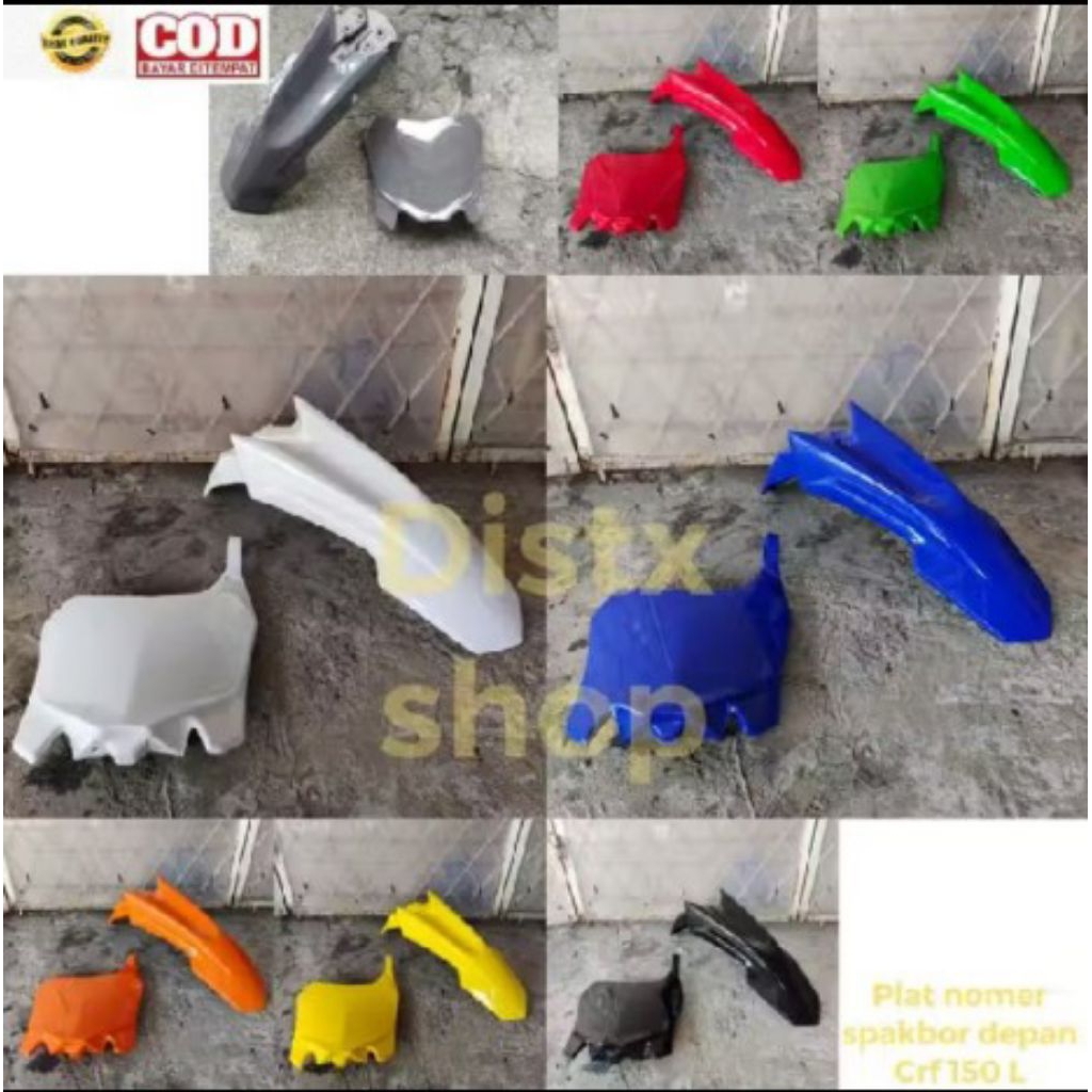 CRF 150L FRONT FENDER และ CRF150 L NUMBER PLATE CRF150L FENDER ด้านหน้าและ CRF 150 L STAR PLATE