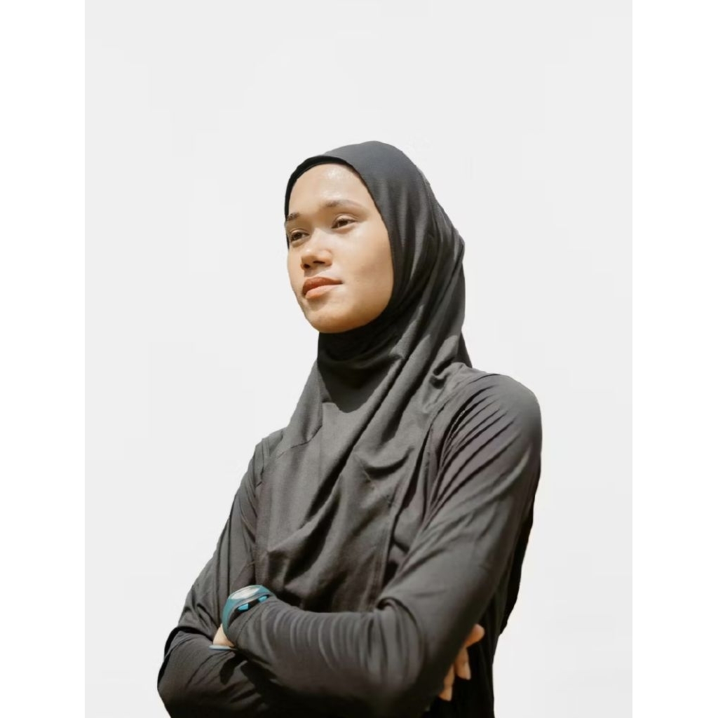 Decathlon sports Hijab สีดําผู้หญิง ไซส์ M