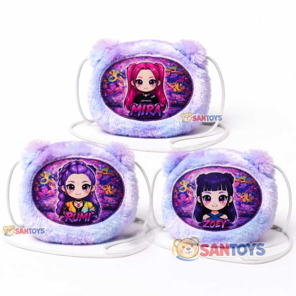 KPop Demon Hunters Rumi Mira Zoey Character Sling Bag for Girls
