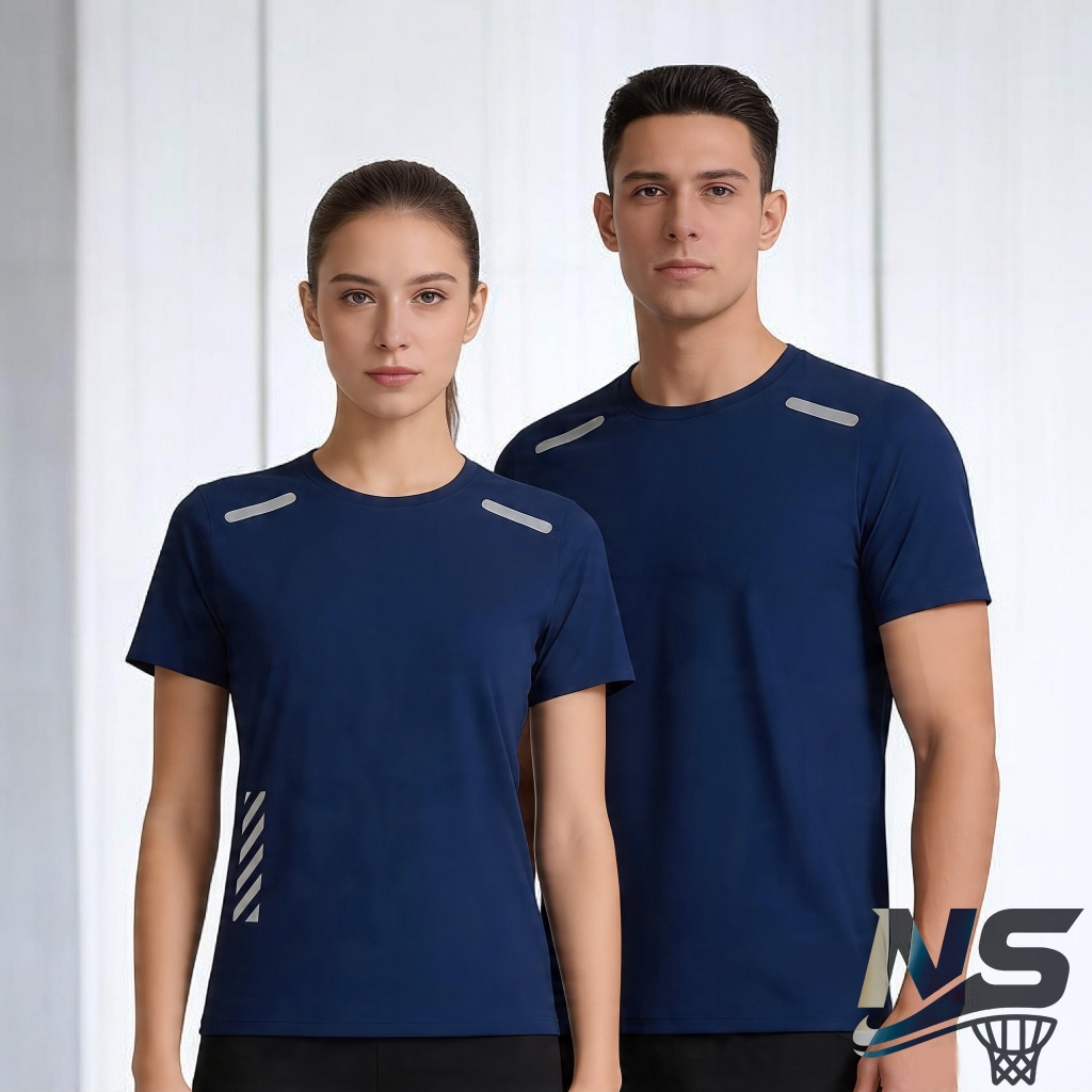 ADULT MENS AND WOMENSWEAR SLIM FIT GYM SHIRTS SHORT-SLEEVED FITNESS SHIRTS SPORTS SHIRTS