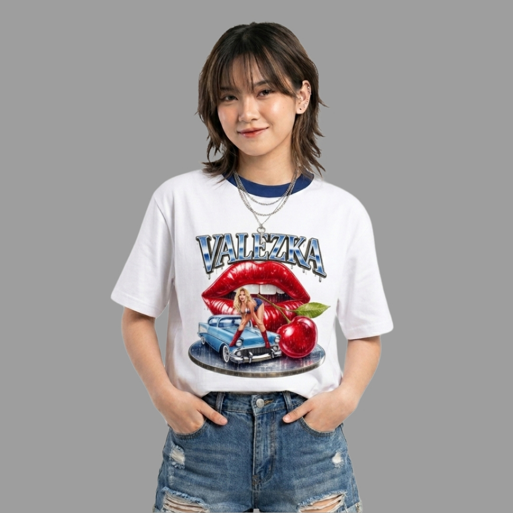 Valezka T-shirt Short Boxy T-shirt Ringer tee VLZK