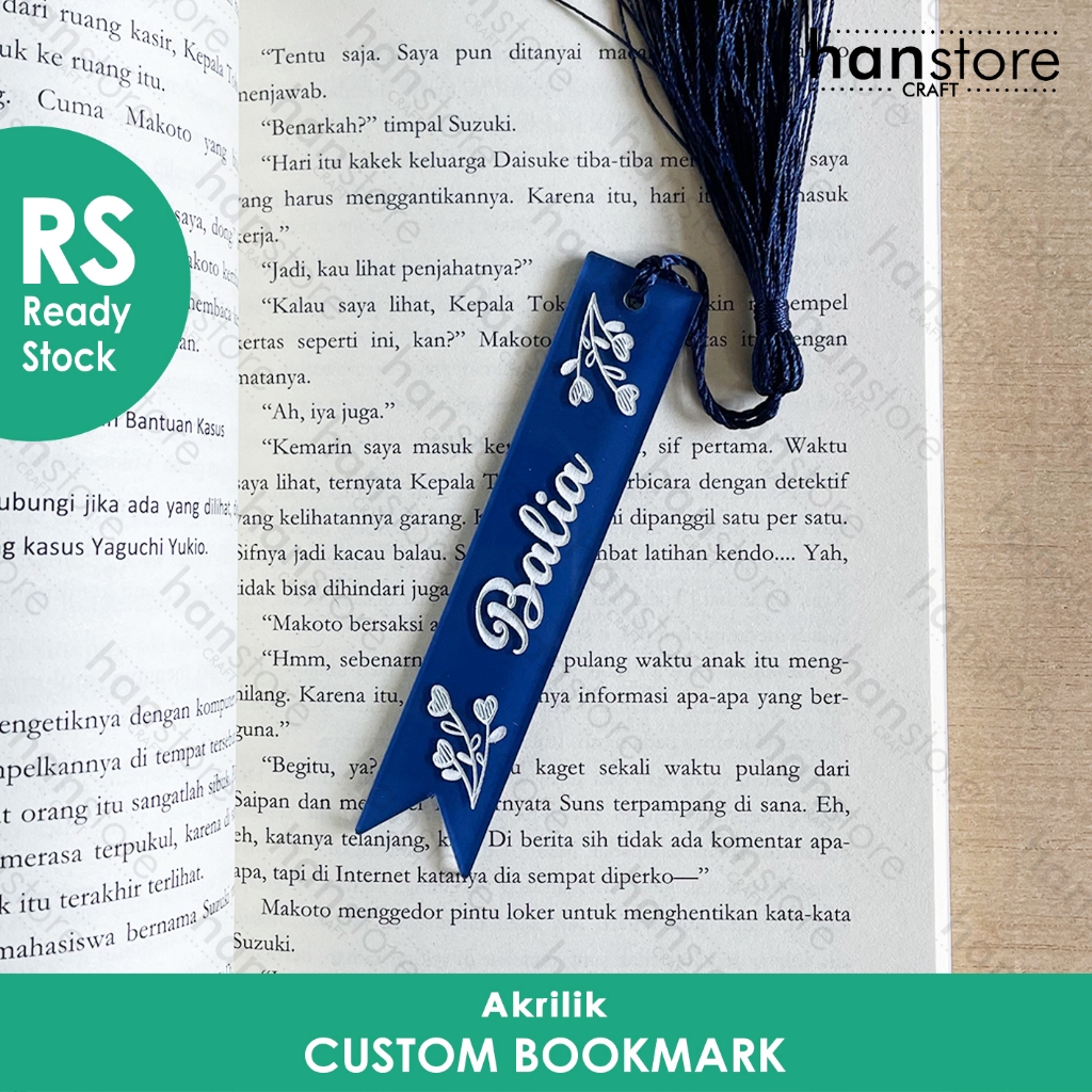 RS CUSTOM ที่คั่นหนังสืออะคริลิค SQUARE / ป้ายหนังสือ / ที่คั่นหนังสือ / หน้าหนังสือ / ของขวัญ / กระ