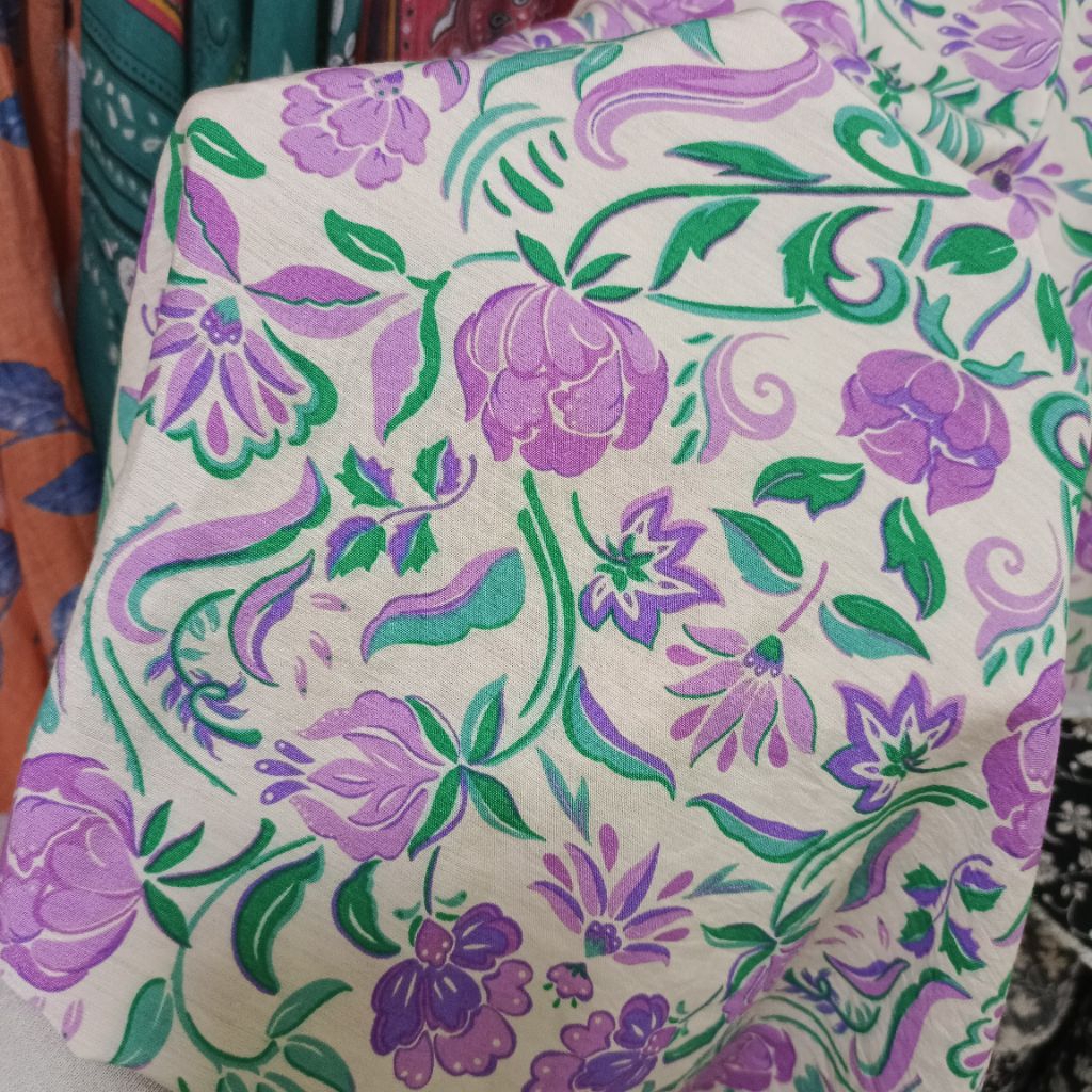 KATUN Silky Cotton Cotton floral motif - ผ้าซิลค์คอตตอนเมตร - ผ้าคอตตอนพรีเมียมล่าสุด - ผ้าคุณภาพการ