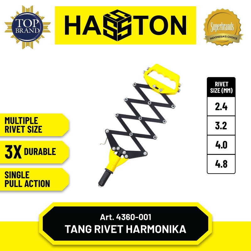 HASSTON Harmonica คีมหมุดย้ํา / คีมโลดมือเกลียว 4360 - 001