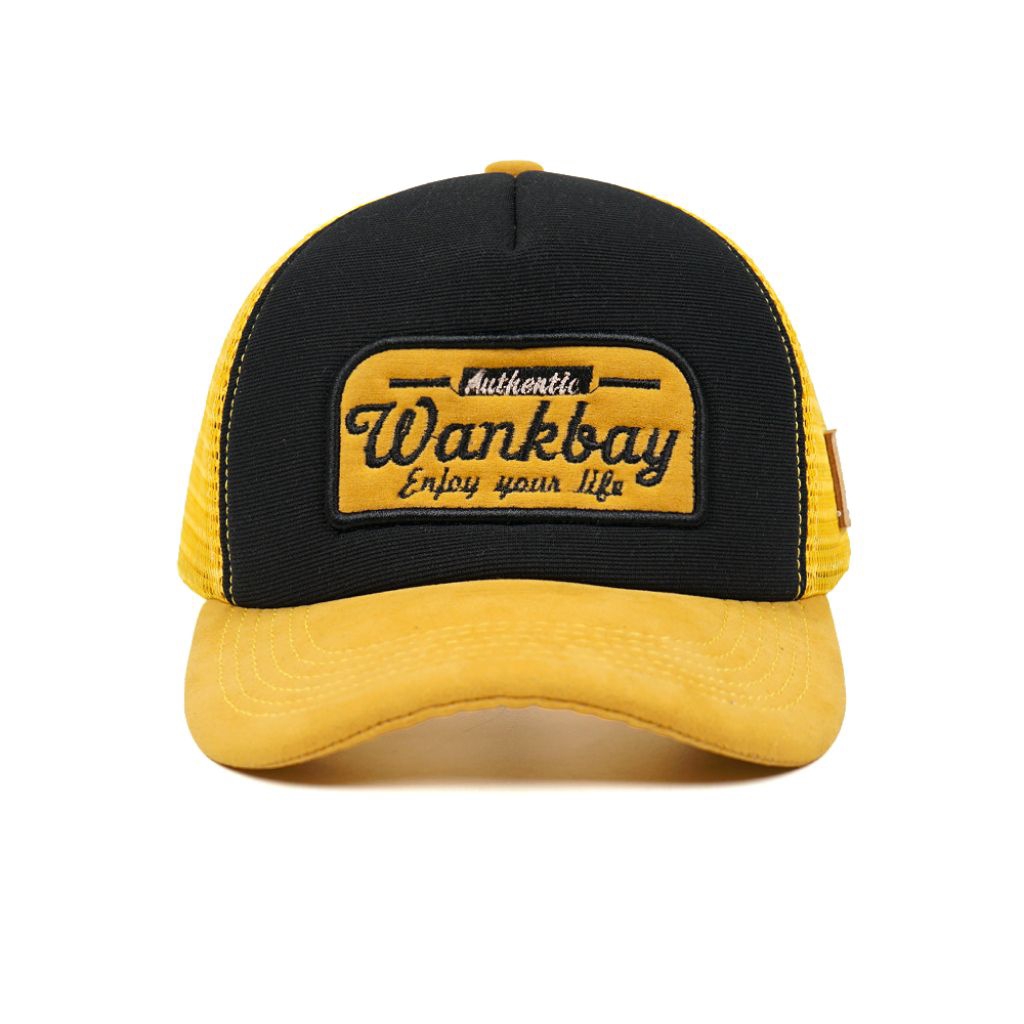 Wankbay Trucker Hat Distro Cotton Suede Premium Bumble Black Adult
