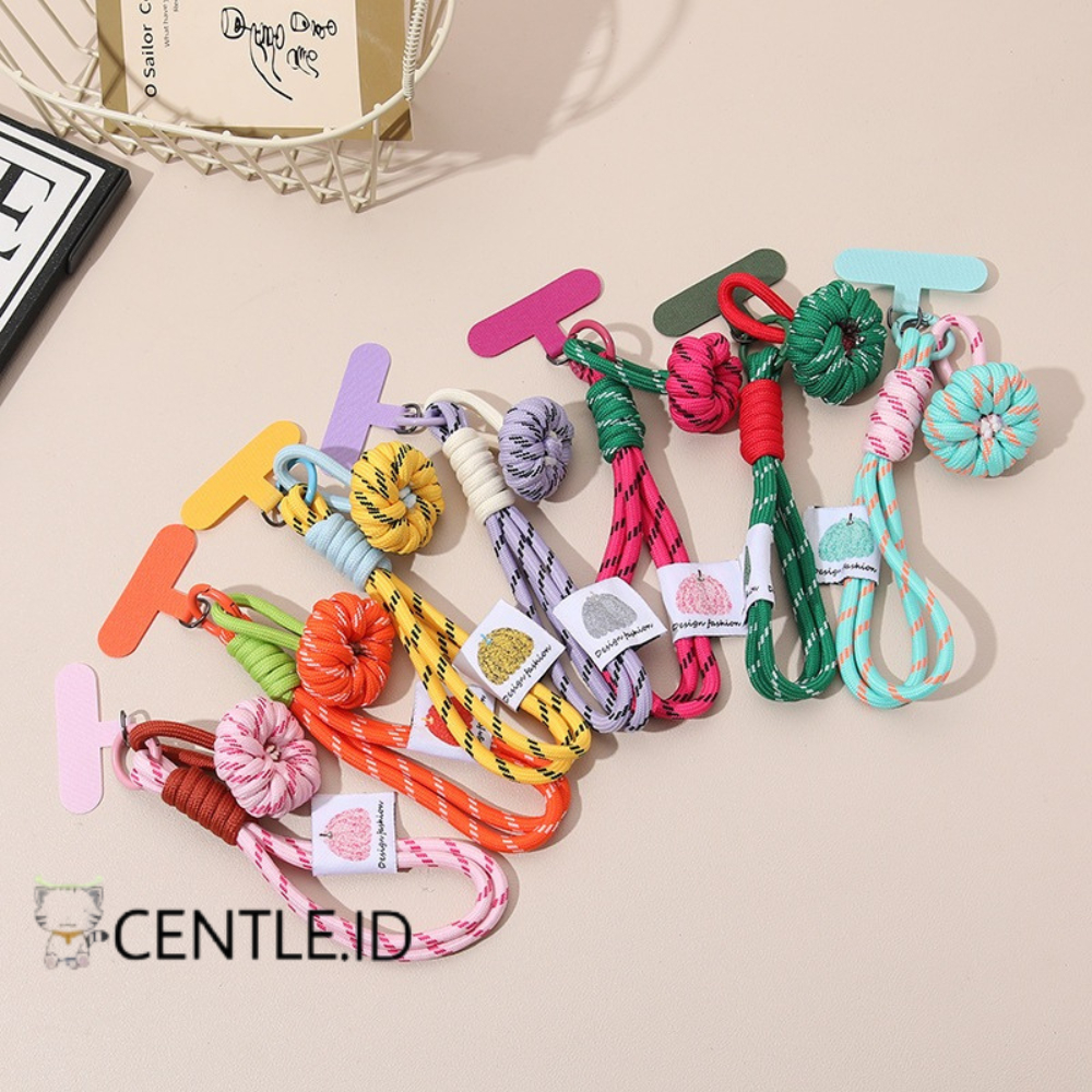 HP GANTUNGAN PHONE STRAP PUMPKIN KNOT STRAP MN-2229 อุปกรณ์ตกแต่งโทรศัพท์สุดน่ารัก