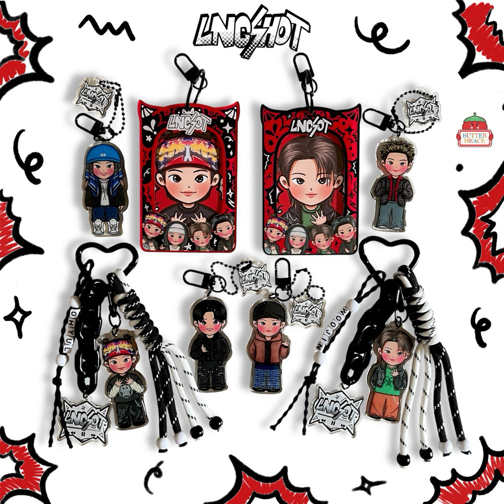 LNGSHOT BAGCHARM & PHOTCARD HOLDER | พวงกุญแจ กลิตเตอร์ LNGSHOT | โคล
