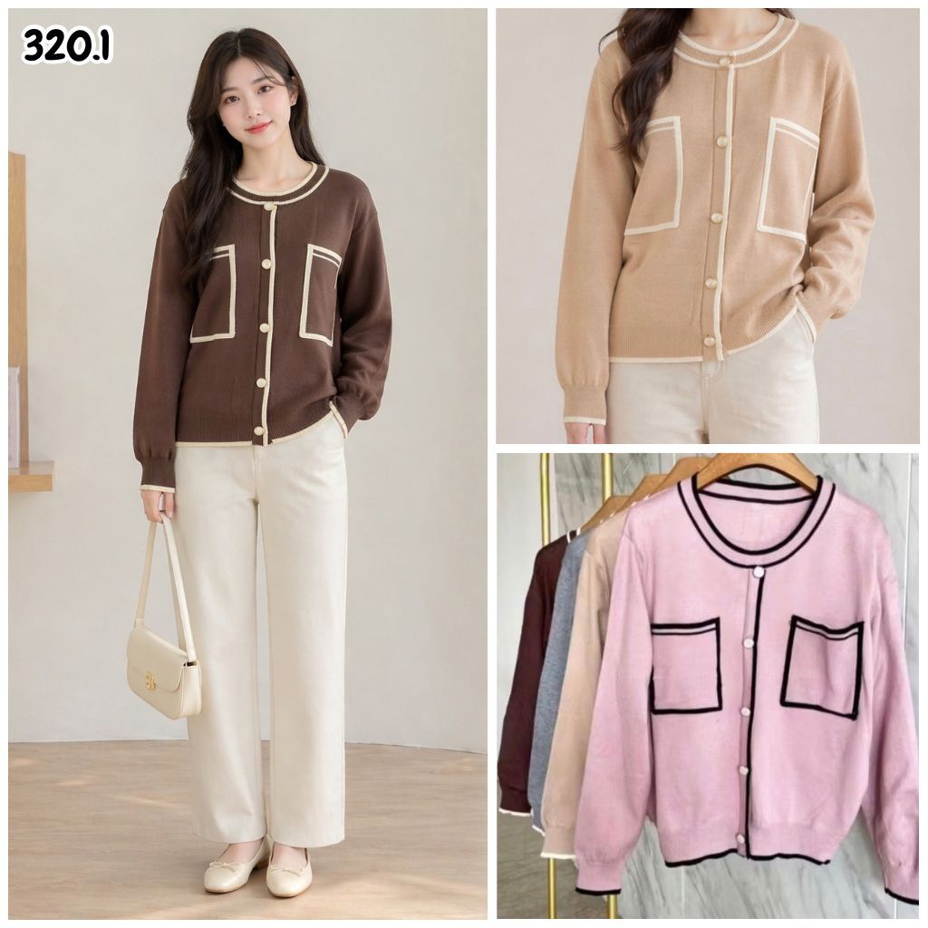 HAPPY SHOP - ผู้หญิง KNITTED POCKET TOP 320.1 VERY COOL, CURRET