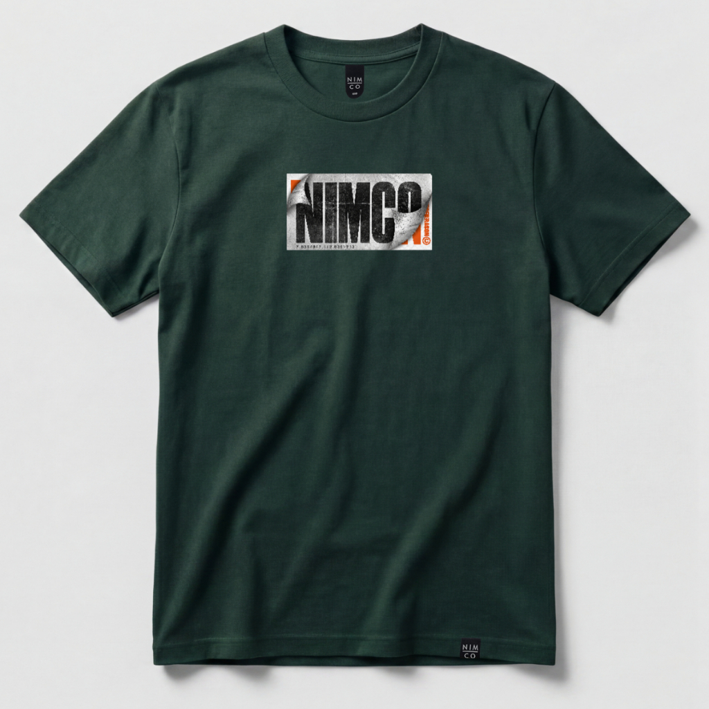 Nimco Vision 00323 S7 Black Dark Green Tshirt - เสื้อยืดผู้ชาย distro ดั้งเดิม 100%