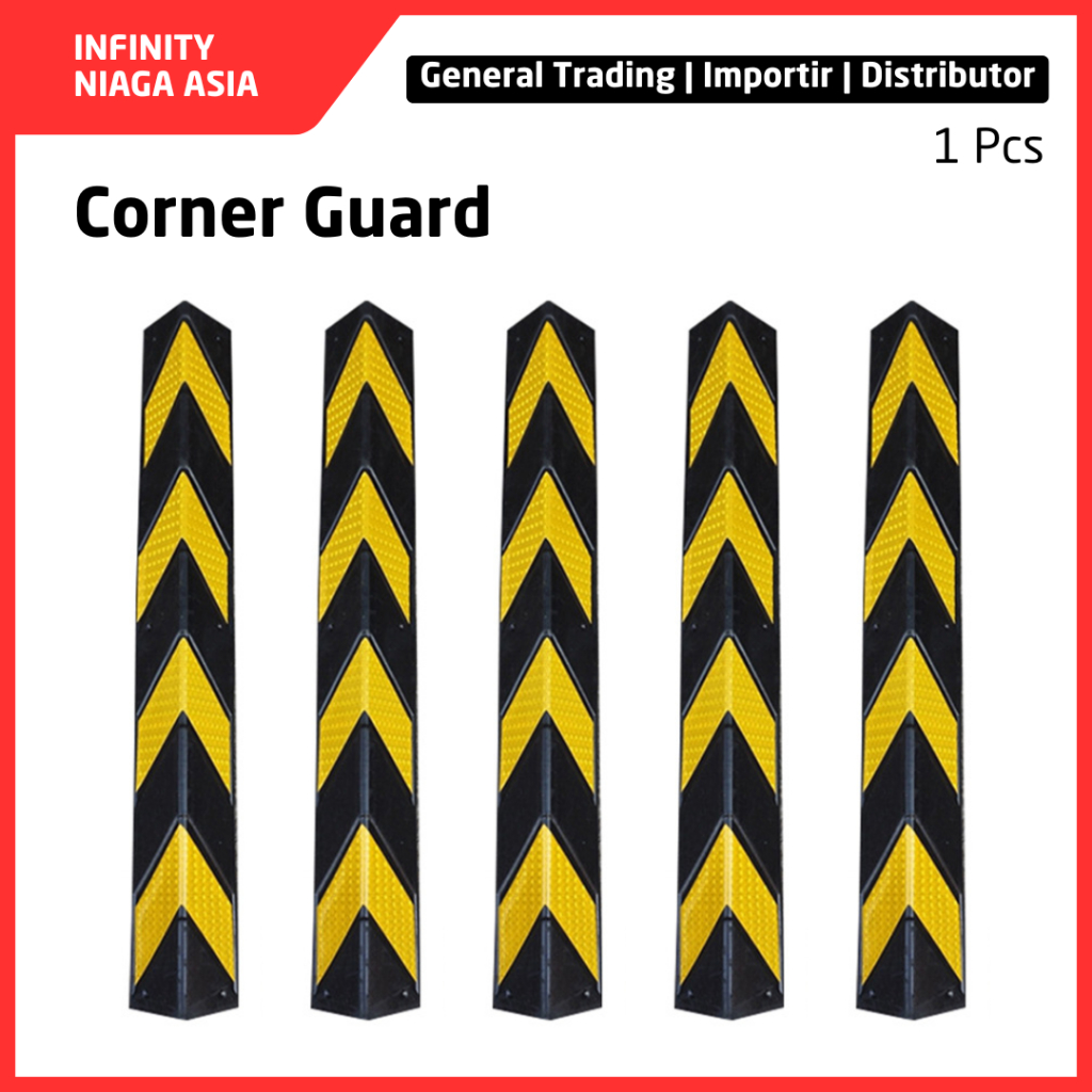 INADS Corner Guard Rubber Wall Corner Protector / Wall Pole Corner Guard Bumper