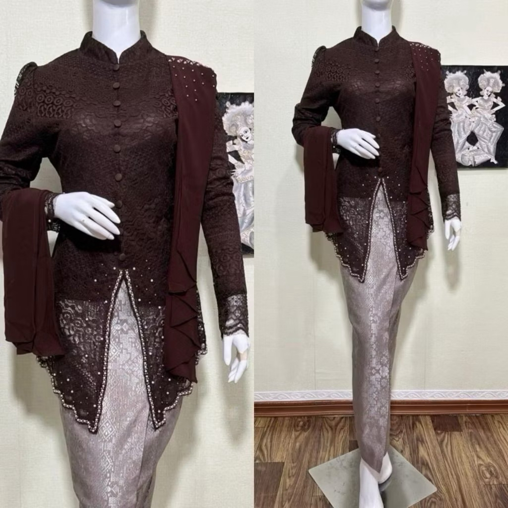 Boca kebaya - Lesti ผ้าลาย kebaya / kebaya แต่งงาน / kebaya / งานหมั้น / kebaya / modern beauty / ke