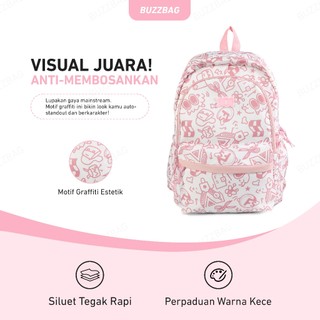 BUZZBAG - Tas sekolah pink aesthetic school bag aesthetic tas sekolah tas ransel laptop