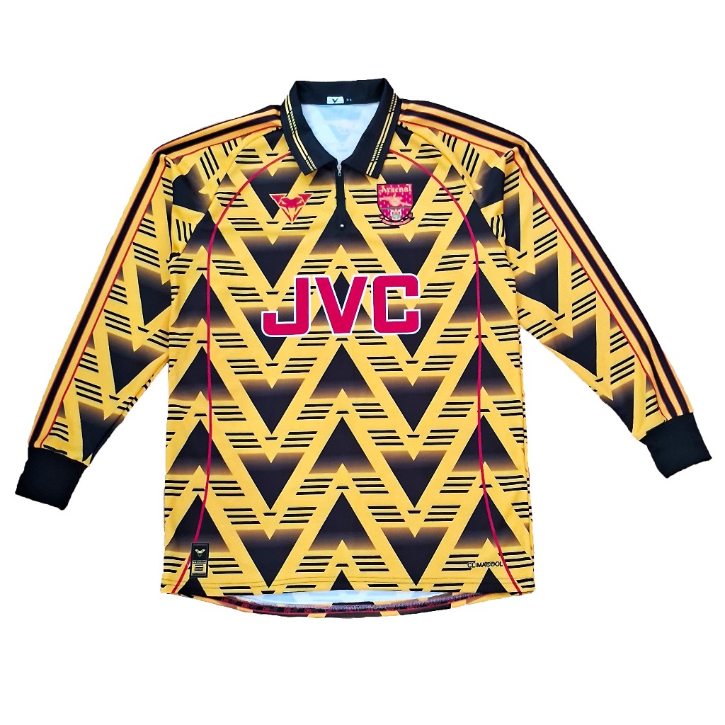 JVC สีเหลือง ARSENAL เสื้อแข่งย้อนยุค