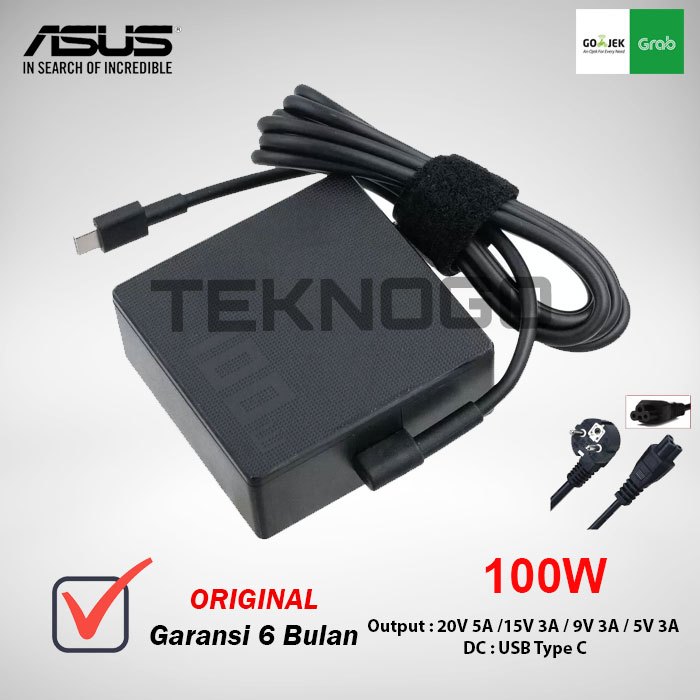 ASUS ROG ZenBook 14X OLED UX5401 UX5401E UM5401 UM5401Q 5V-3A 100W อะแดปเตอร์ชาร์จเดิม