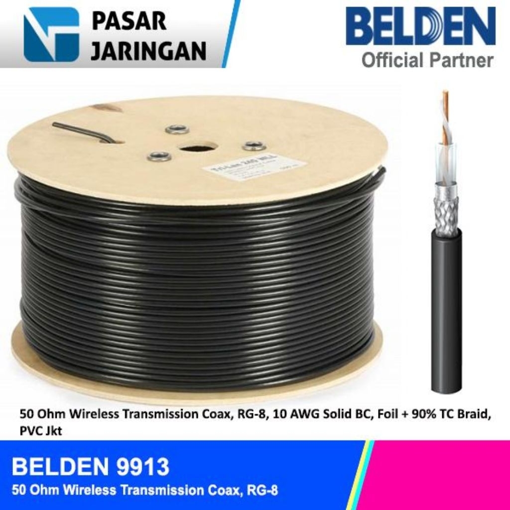 สายโคแอกเชียล Belden rg8 9913 ต่อเดิม