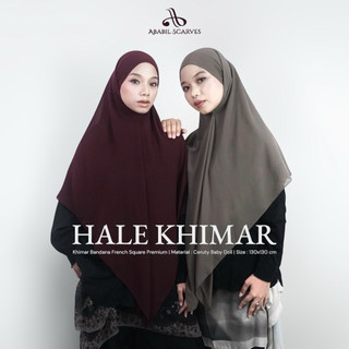 ABABIL SCARVES ~ HALE KHIMAR ~ Hijab  Khimar Bandana Syari French Square Ceruty Premium | Khiban Bandana Adem & Flowly