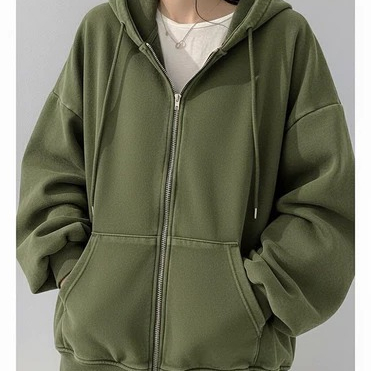 Zip Up Hoodie คุณภาพจัมโบ้นําเข้า - เสื้อแจ็คเก็ตมีฮู้ดแขนยาวผู้ชาย