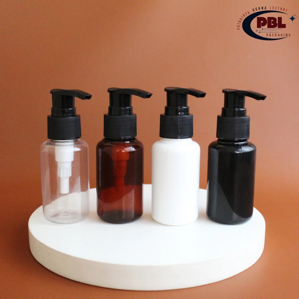 60 ML Tubular Pump Bottle / 60 ML Lotion Pump Bottle / 60 ML Tubular Bottle - 24 Black Neck Pump Cap