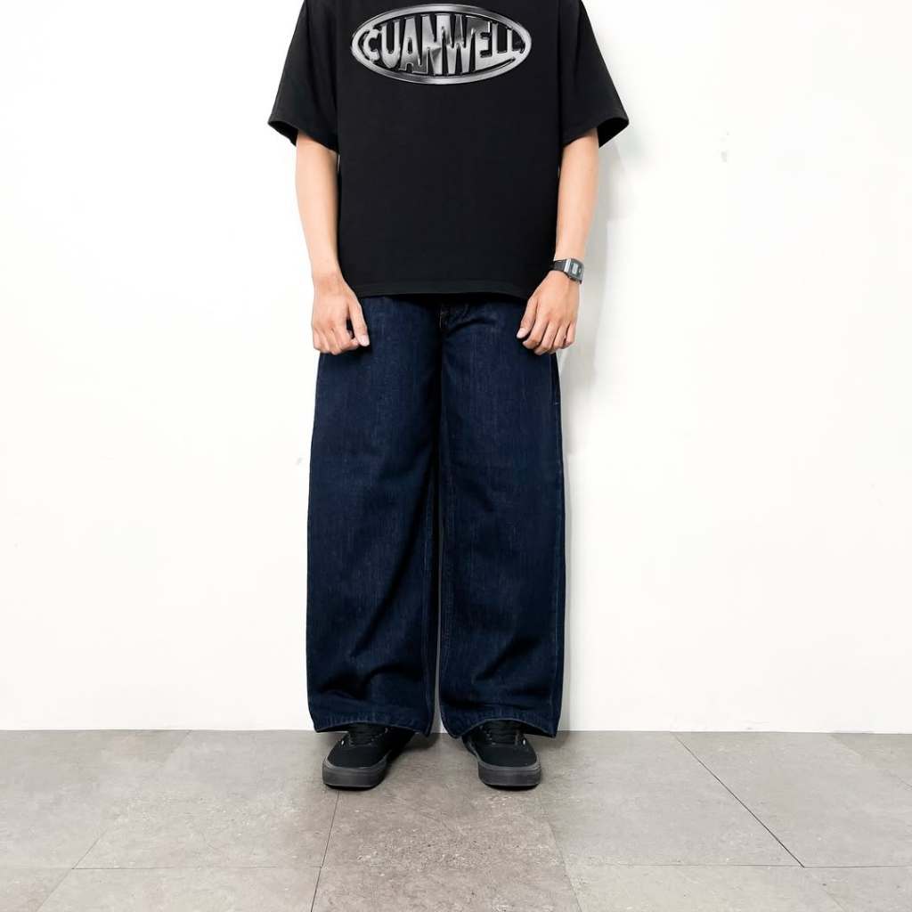 ควนเวลล์ - และ!QLO INDIGO WIDE STRAIGHT JEANS (KR3)