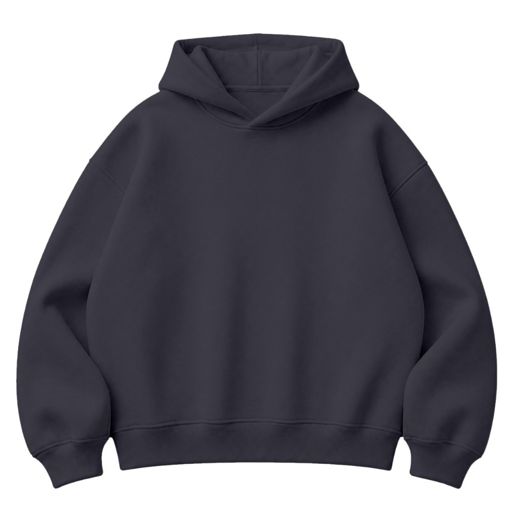 อีโนช | HOODIE BOXY OVERSIZE BASIC | PLAIN FULL COTTON 280-300 GSM