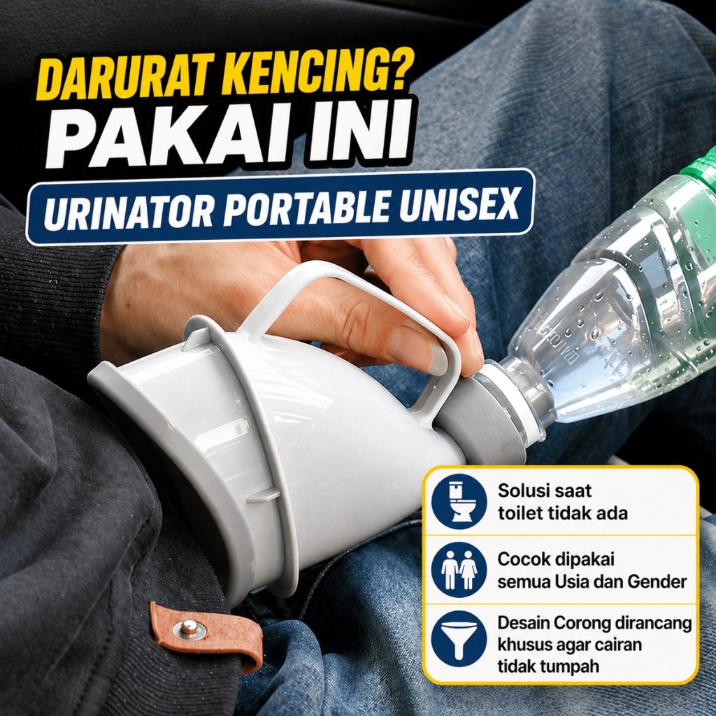 หม้อ URINE แบบพกพาสําหรับผู้ชายและผู้หญิง | UNISEX PORTABLE URINE FUNNEL สําหรับรถยนต์, TRAVEL, CAMP