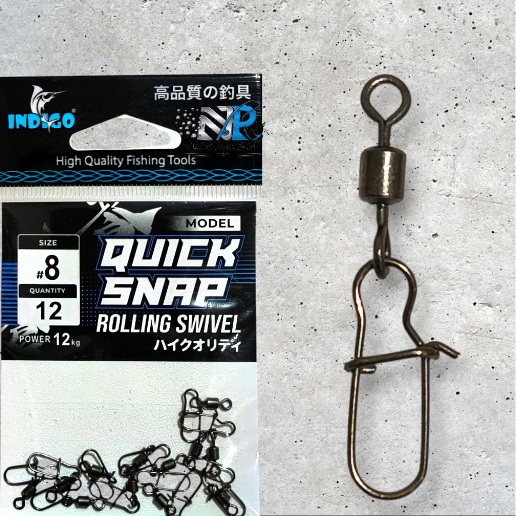Quick Snap Rolling Swivel Indigo