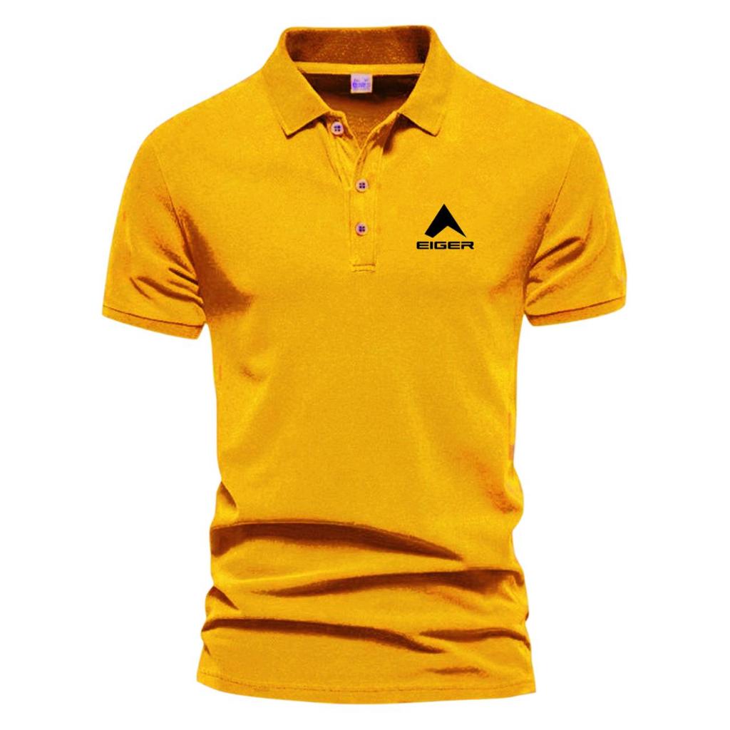 เสื้อโปโล eger เสื้อยืดโปโลคอปกสําหรับบุรุษและสตรี Distro Premium -มัสตาร์ด