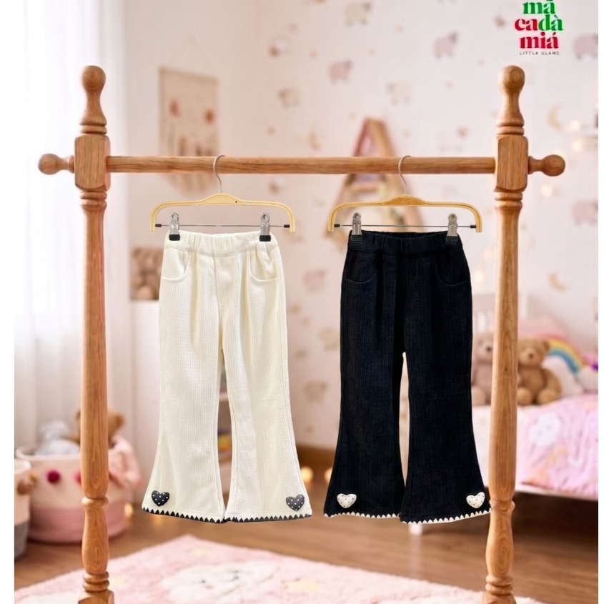 2-6 Years Old Lace Love Pants 2 สี - Macadamia Little Glamz