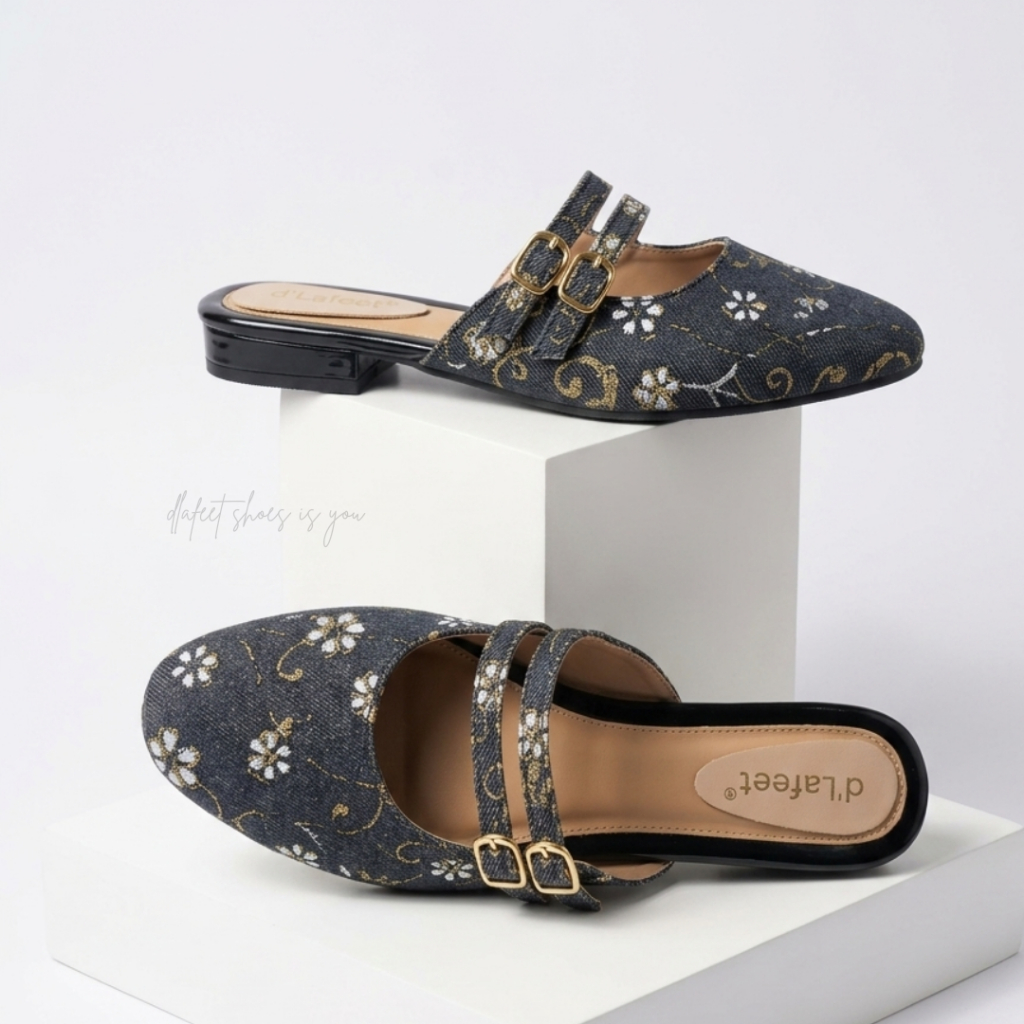 DLafeet Shoes Woman Mules - Mahira Dark Jeans