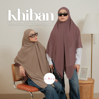 Kiaka - Khiban French Square Syar'i Khimar Bandana Segi Empat Tali Ceruty Ultimate
