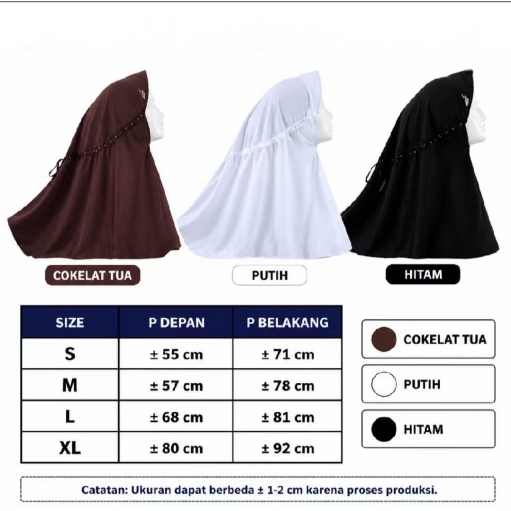 SC-Rabbaya Style Side Ribbon Drawstring School Hijab