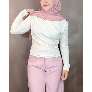 Blouse April Top || Atasan Wanita Longsleve Top Basic Korean Style || Atasan Wanita Kekinian