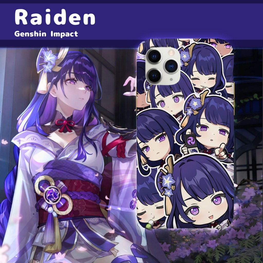 เคสโทรศัพท์ HP Raiden Genshin Impact Chibi: Raiden Chibi Case สําหรับโทรศัพท์ทุกประเภท