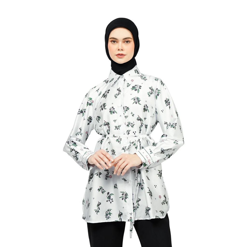 New Nada Pupsita Iznik Wrap Shirt สีขาว ไซส์ L