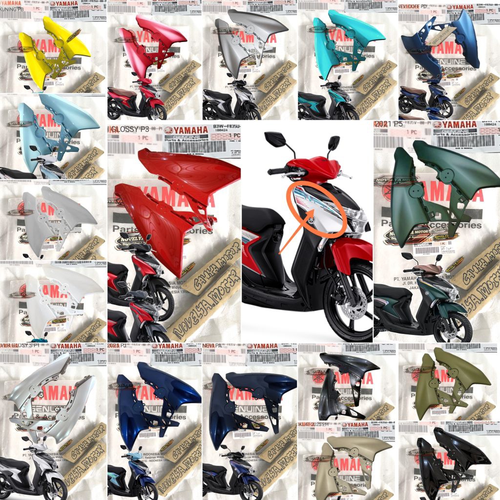 ด้านหน้าฝาครอบปีก MIO GEAR 125 TH 2021-2024 เดิม YAMAHA B3W-F835V-00 B3W-F835U-00