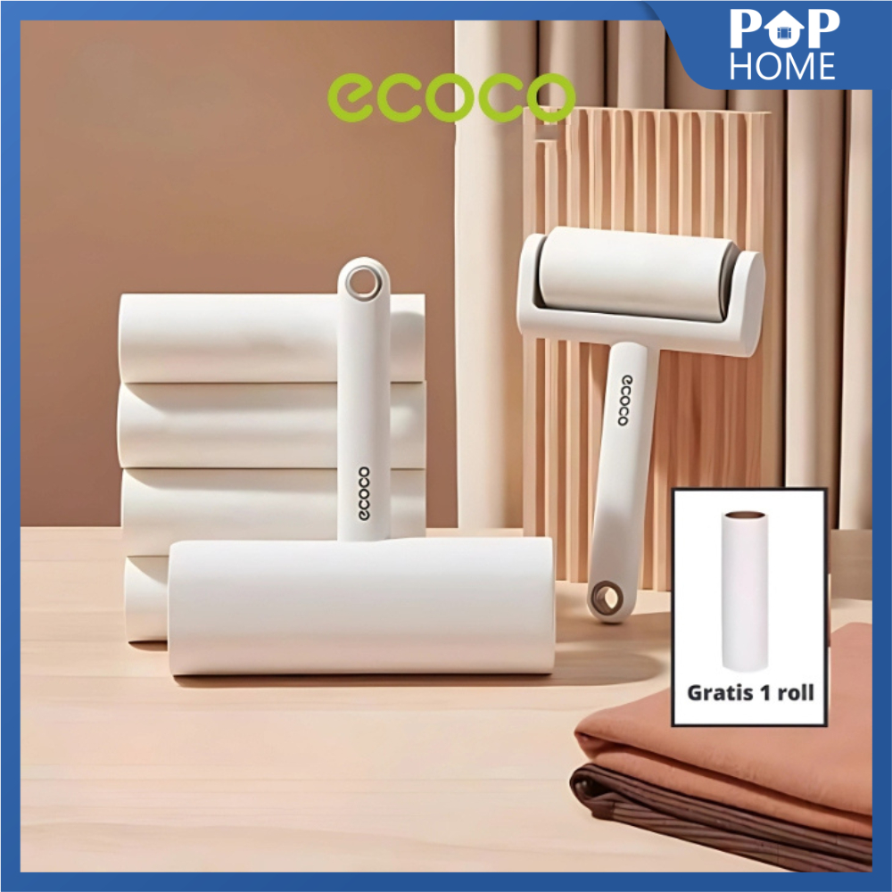 ECOCO กาวติดฝุ่น - ลูกกลิ้งทําความสะอาดเสื้อผ้า น้ํายาทําความสะอาดผม น้ํายาทําความสะอาดพรม