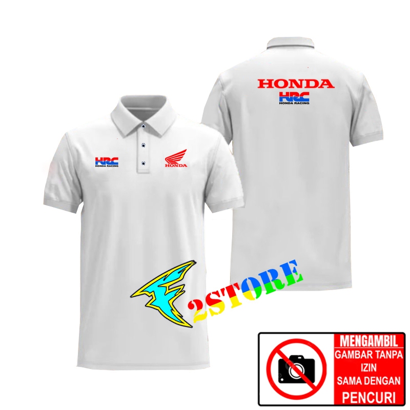 เสื้อยืดโปโล เสื้อยืดคอปก HONDA HRC UNIFORM - HONDA RACING Digital Screen Printing DTF F2ASTORE