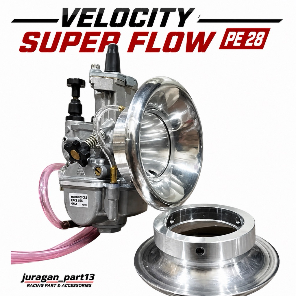 Velocity Super Flow velocity Superflow Funnel คาร์บูเรเตอร์ Super Flow PWK 28 PE 28