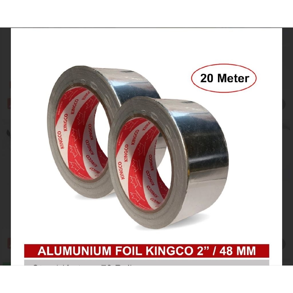 [ ต่อ 1 ชิ้น 2 ชิ้น 3 ชิ้น ] KINGCO ALUMINIUM FOIL TAPE ขนาด 20 เมตร 48"