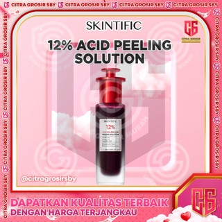 SKINTIFIC 12% AHA BHA PHA LHA Peeling Solution 30ml Serum || Eksfoliasi Essence Wajah || Mengangkat Sel Kulit Mati || Exfoliating Anti Acne