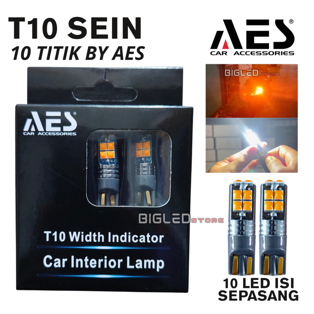 LED T10 Premium AES 10 Smd 3030 Led High Power 5 วัตต์ Powerbright Led