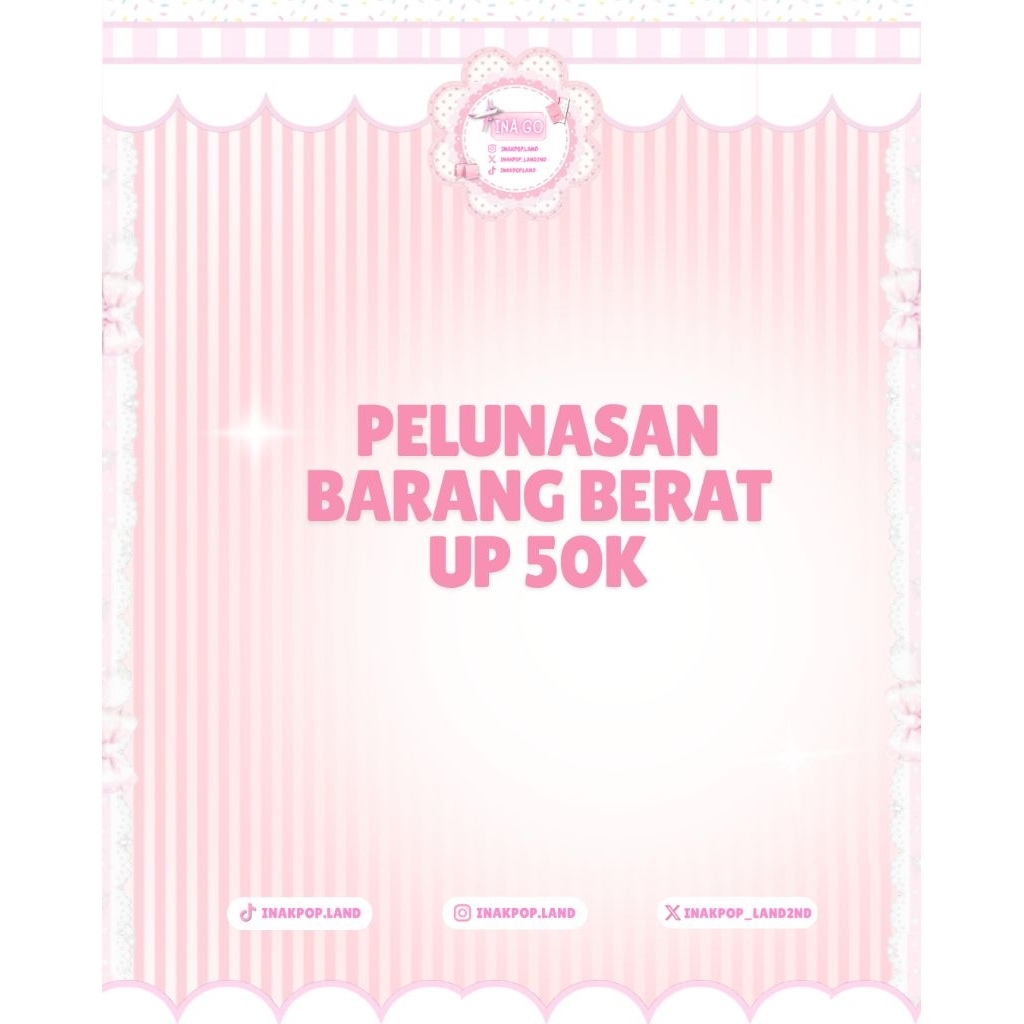 {PLNS} MAXIMUM WEIGHT ITEMS 2KG (UP 50K)