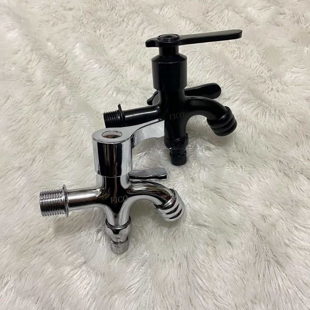 ก๊อกน้ําฝักบัว/Crank Branch Faucet C70/510 FICO/Black FICO Crank Branch Faucet