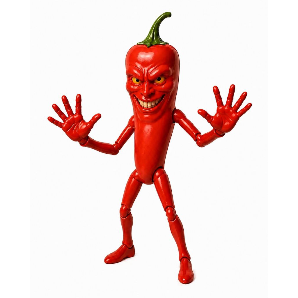 Evil Chili Pepper Monster 3D Art ของเล่น Action Figure น่ารักสยองขวัญจอแสดงผล Premium คอลเลกชันที่ไม่ซ้ํากัน